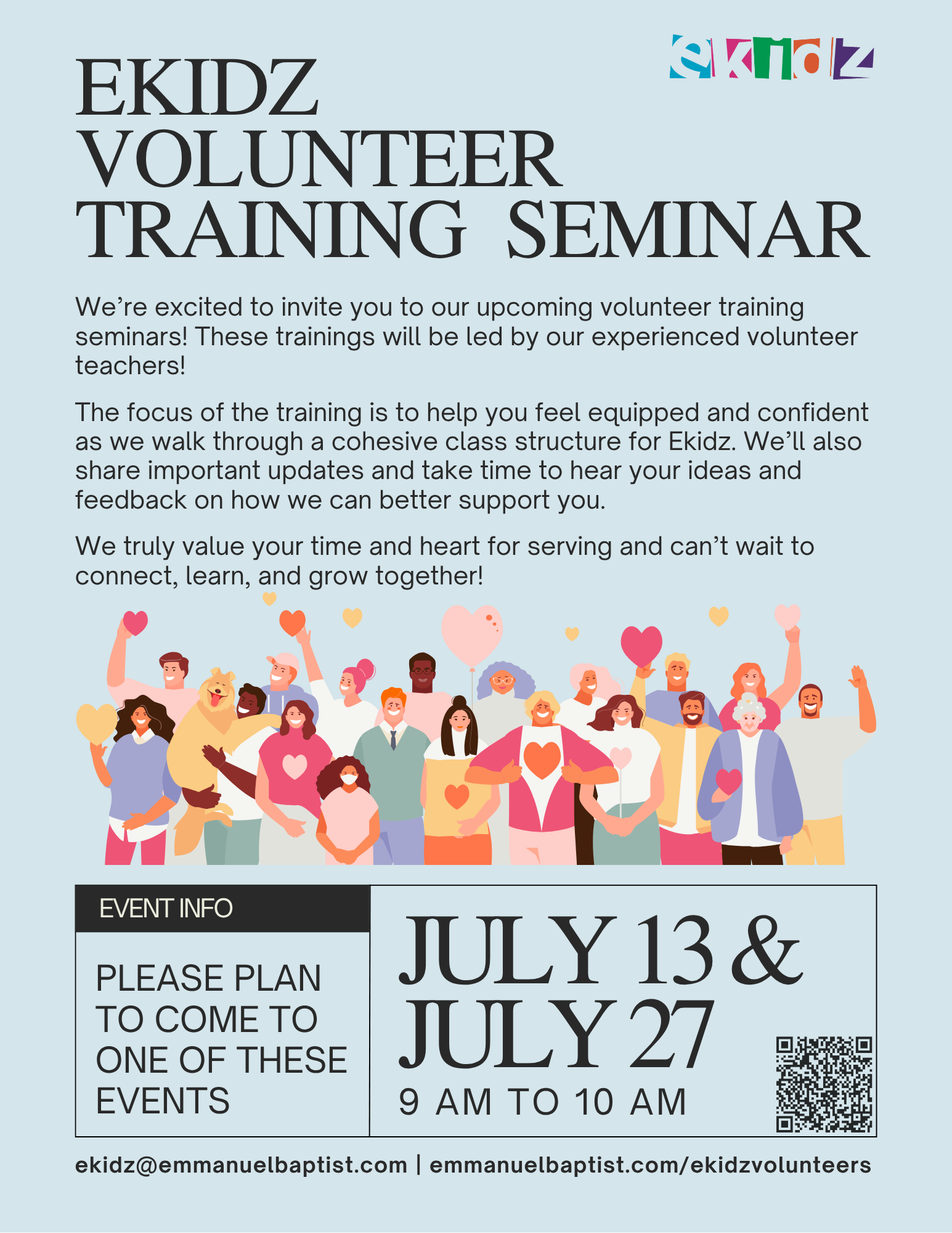 Ekidz Volunteer Trainings July 2025